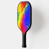 Farbenfrohe Regenbogen-geschweißte Paint-Muster Pickleball Schläger (Links)