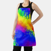 Farbenfrohe Regenbogen-geschweißte Paint-Muster Schürze (InSitu)