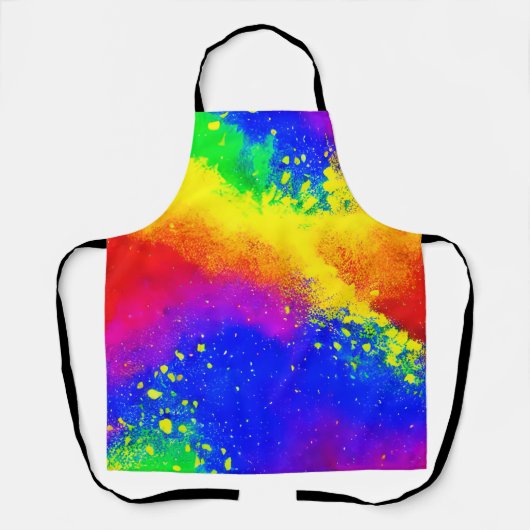 Farbenfrohe Regenbogen-geschweißte Paint-Muster Schürze (Vorderseite)