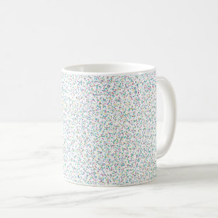 Farbenfrohe Regenbogen-gesprenkelte Punkte Kaffeetasse