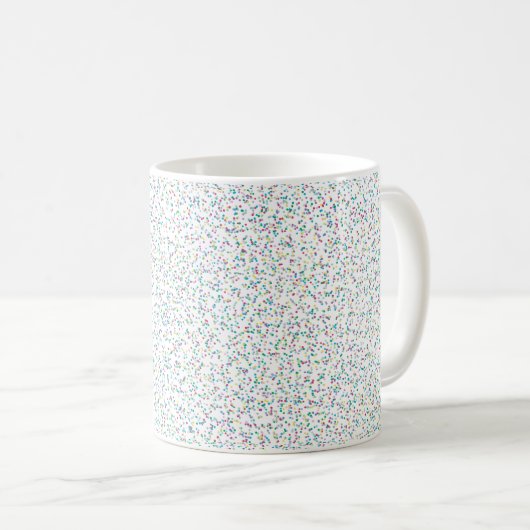 Farbenfrohe Regenbogen-gesprenkelte Punkte Kaffeetasse (VorderseiteRechts)