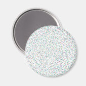 Farbenfrohe Regenbogen-gesprenkelte Punkte Magnet (Vorderseite/Rückseite)