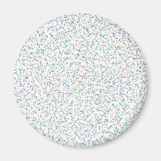 Farbenfrohe Regenbogen-gesprenkelte Punkte Magnet (Vorne)