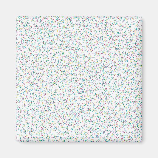Farbenfrohe Regenbogen-gesprenkelte Punkte Magnet (Vorne)