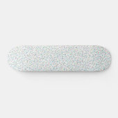 Farbenfrohe Regenbogen-gesprenkelte Punkte Skateboard (Horizontal)