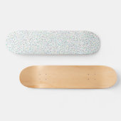 Farbenfrohe Regenbogen-gesprenkelte Punkte Skateboard (Horizontal)