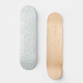 Farbenfrohe Regenbogen-gesprenkelte Punkte Skateboard (Vorderseite)