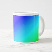 Farbenfrohe Regenbogen Grün Blau Lila Diagonal Ble Jumbo-Tasse (Vorderseite Rechts)
