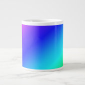 Farbenfrohe Regenbogen Grün Blau Lila Diagonal Ble Jumbo-Tasse (Vorderseite)