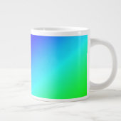 Farbenfrohe Regenbogen Grün Blau Lila Diagonal Ble Jumbo-Tasse (Rechts)