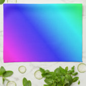 Farbenfrohe Regenbogen Grün Blau Lila Diagonal Ble Küchentuch (Gefaltet)