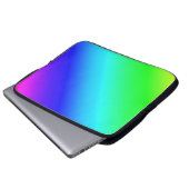 Farbenfrohe Regenbogen Grün Blau Lila Diagonal Ble Laptopschutzhülle (Vorne Knopf)