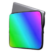 Farbenfrohe Regenbogen Grün Blau Lila Diagonal Ble Laptopschutzhülle (Vorderseite Links)