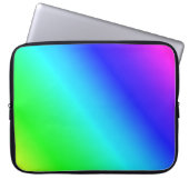 Farbenfrohe Regenbogen Grün Blau Lila Diagonal Ble Laptopschutzhülle (Vorderseite)
