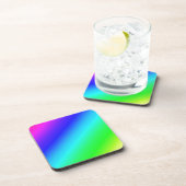 Farbenfrohe Regenbogen Grün Blau Lila Diagonal Ble Untersetzer (Rechte Seite)