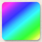 Farbenfrohe Regenbogen Grün Blau Lila Diagonal Ble Untersetzer (Vorderseite)