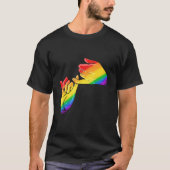 Farbenfrohe Regenbogen Hände Pinky Swear Promise L T-Shirt (Vorderseite)