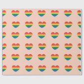 Farbenfrohe Regenbogen-Herzen Autismus Neurodivers Geschenkpapier (Flach)
