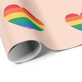 Farbenfrohe Regenbogen-Herzen Autismus Neurodivers Geschenkpapier (Rolleneckpunkt)