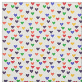 Farbenfrohe Regenbogen-Herzen wählen Hintergrundfa Stoff (Muster)