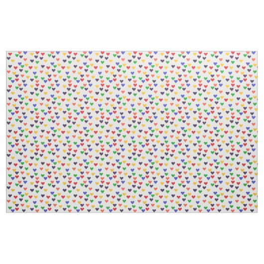 Farbenfrohe Regenbogen-Herzen wählen Hintergrundfa Stoff (Fat Quarter (45,7 x 55,9 cm))
