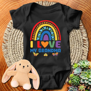 Farbenfrohe Regenbogen I Liebe Mein Oma Baby Strampler