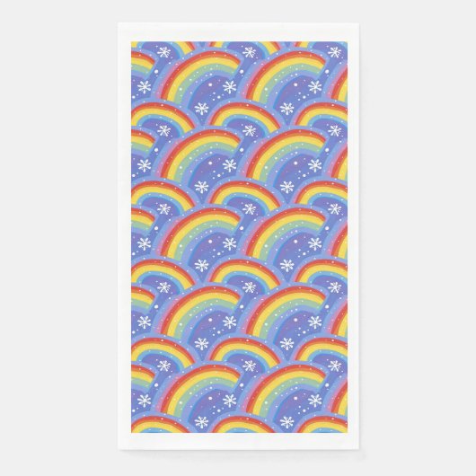 Farbenfrohe Regenbogen im Lila Hintergrund Serviette (Vorderseite)