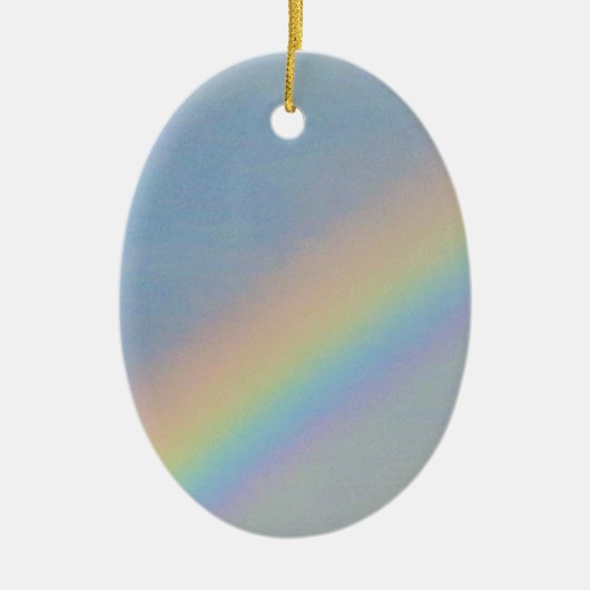 Farbenfrohe Regenbogen in Blue Sky, Foto Keramik Ornament (Vorne)