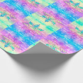 Farbenfrohe Regenbogen-Krawatte-Dye Snowflake Froh Geschenkpapier (Ecke)