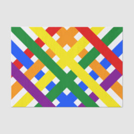 Farbenfrohe Regenbogen-Kreuzstreifen zum Geburtsta Seidenpapier