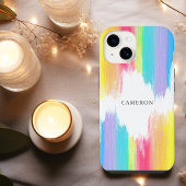 Farbenfrohe Regenbogen-Lebendige Pinselstriche Mon iPhone Hülle