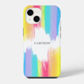 Farbenfrohe Regenbogen-Lebendige Pinselstriche Mon iPhone Hülle (Rückseite)