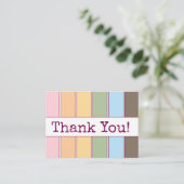 Farbenfrohe Regenbogen-Linde Vielen Dank Hinweis Visitenkarte (Stehend Vorderseite)