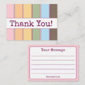 Farbenfrohe Regenbogen-Linde Vielen Dank Hinweis Visitenkarte (Vorne/Hinten)