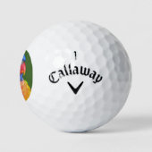 Farbenfrohe Regenbogen Lorikeet Parrot Foto Golfball (Logo)