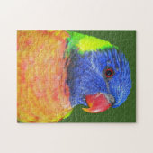 Farbenfrohe Regenbogen Lorikeet Parrot Foto Puzzle (Horizontal)