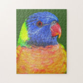 Farbenfrohe Regenbogen Lorikeet Parrot Foto Puzzle (Vertikal)