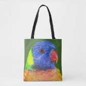 Farbenfrohe Regenbogen Lorikeet Parrot Foto Tasche (Vorderseite)