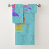 Farbenfrohe Regenbogen Meerjungfrau Aqua Badetuch Badhandtuch Set (Insitu)