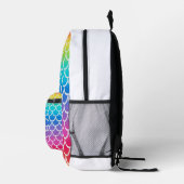 Farbenfrohe Regenbogen-Meerjungfrauen Bedruckter Rucksack (Rechts)