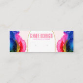 Farbenfrohe Regenbogen Modernes Schmuckstück Mini Visitenkarte (Vorderseite)