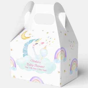 Farbenfrohe Regenbogen-Moon Star Unicorn Kinderdus Geschenkschachtel
