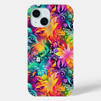 Farbenfrohe Regenbogen-Muster iPhone Case