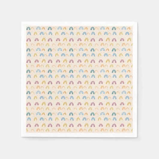 Farbenfrohe Regenbogen Nahtloses Muster Serviette (Vorderseite)