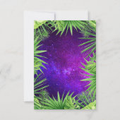 Farbenfrohe Regenbogen Neon Glow Safari Party Tier Dankeskarte (Rückseite)