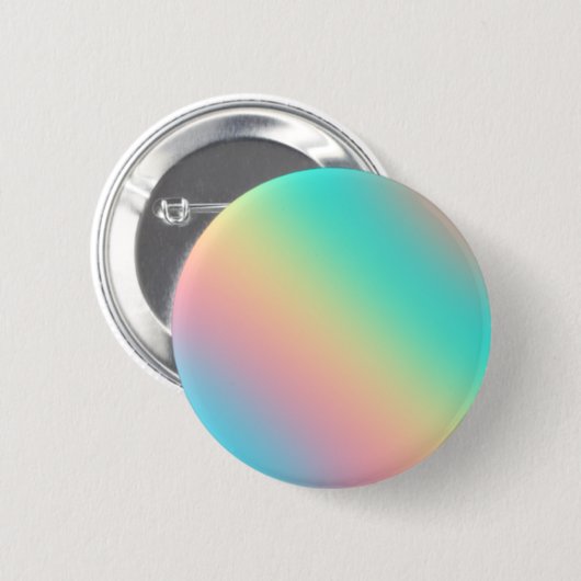 Farbenfrohe Regenbogen Ombre Gradient Blur Abstrak Button (Vorne & Hinten)