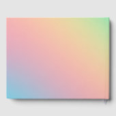 Farbenfrohe Regenbogen Ombre Gradient Blur Abstrak Gästebuch (Rückseite)