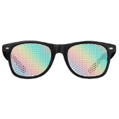 Farbenfrohe Regenbogen Ombre Gradient Blur Abstrak Partybrille (Vorderseite)