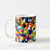 Farbenfrohe Regenbogen-Pile der Perlen Kaffeetasse (Links)