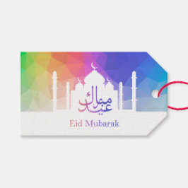 Farbenfrohe Regenbogen-Polygonal-Eid-Moschee - Ges Geschenkanhänger